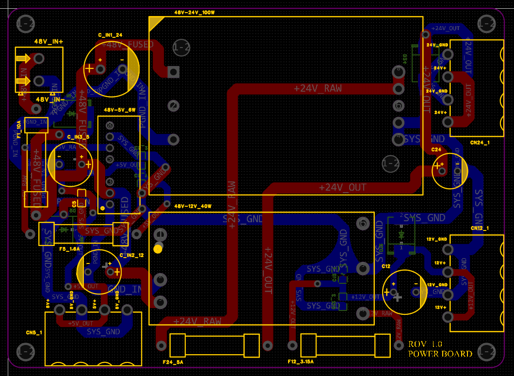 电源板PCB布线图